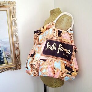 Luli Fama Miami Large Colorful Tote Beach Bag